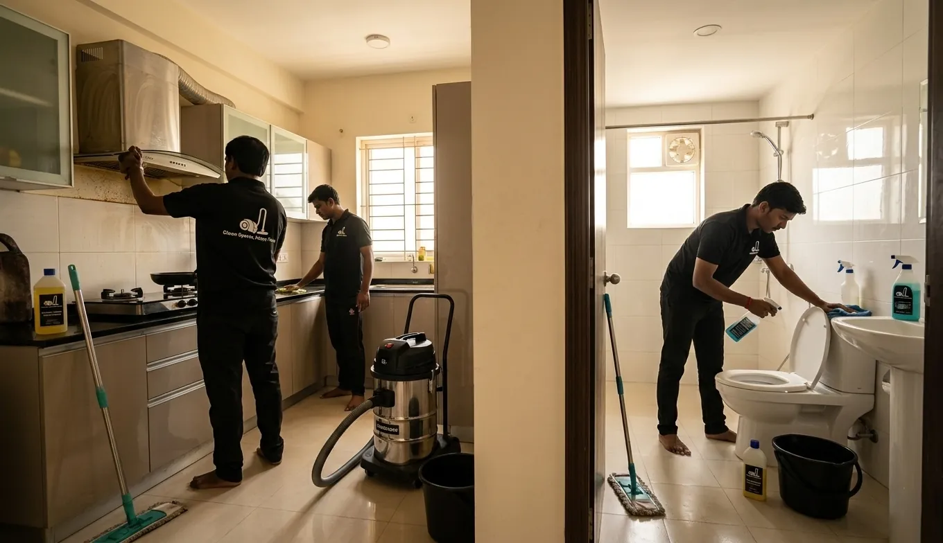 Kitchen and bathroom deep cleaning service in Hyderabad